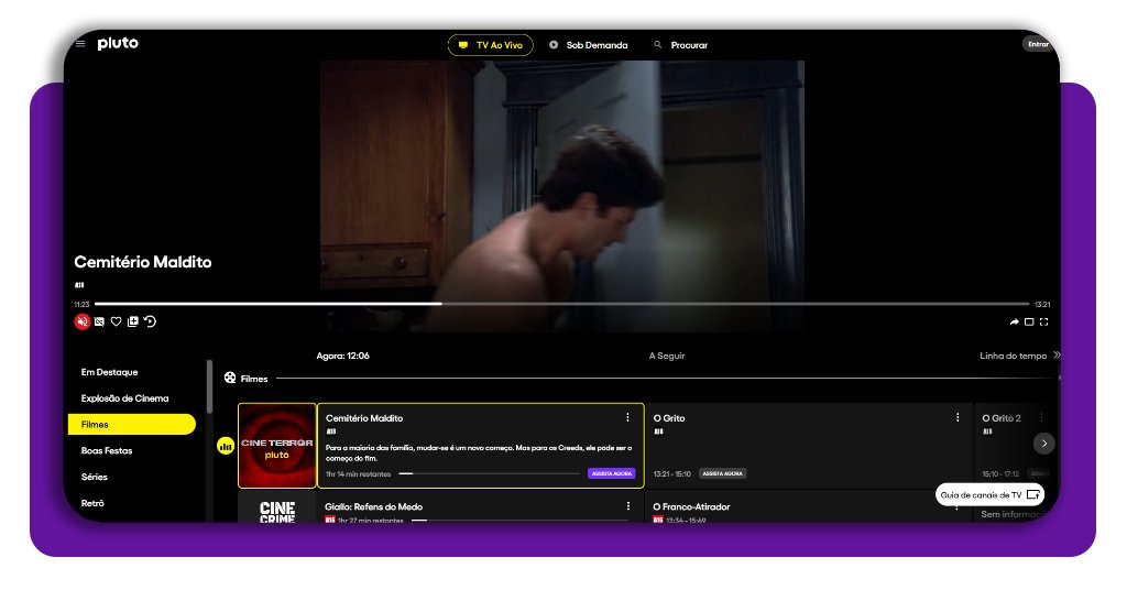 Canais de filmes grátis ao vivo