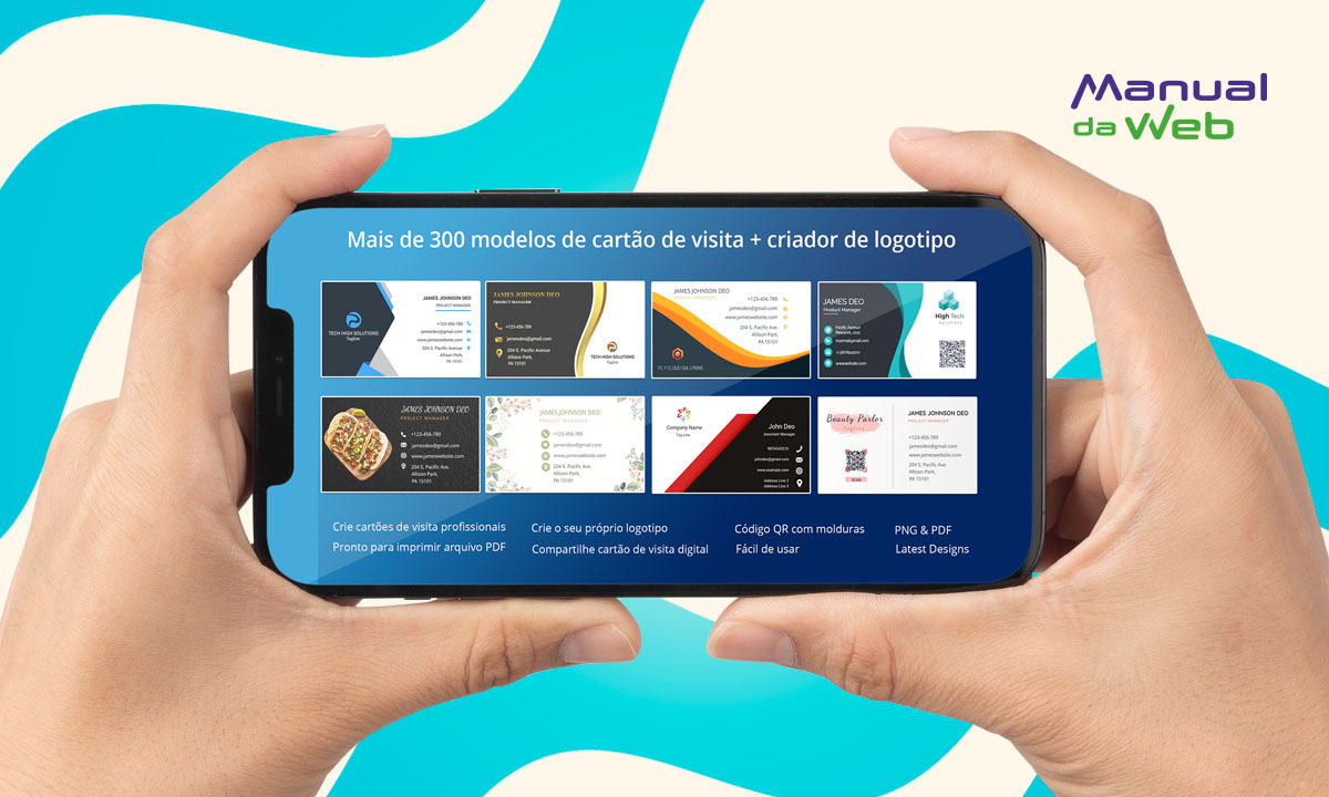 300 modelos de cartão de visita digital para editar fácil