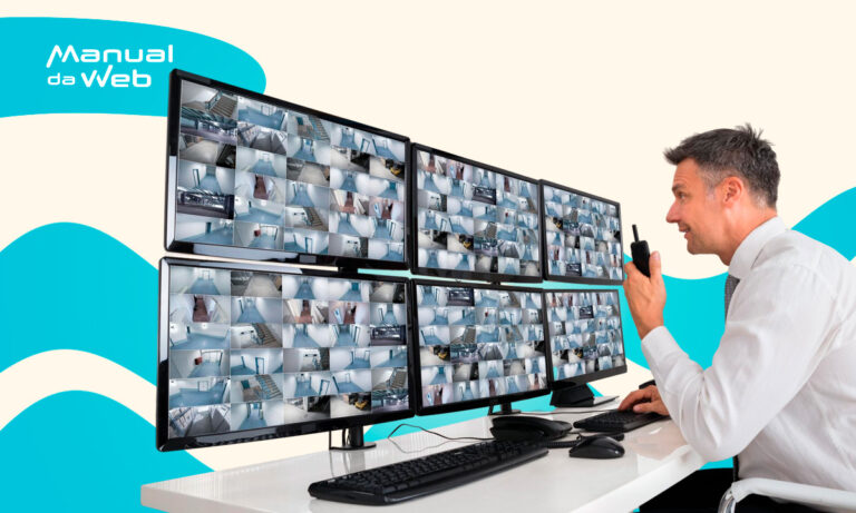 Monitor de câmeras de segurança