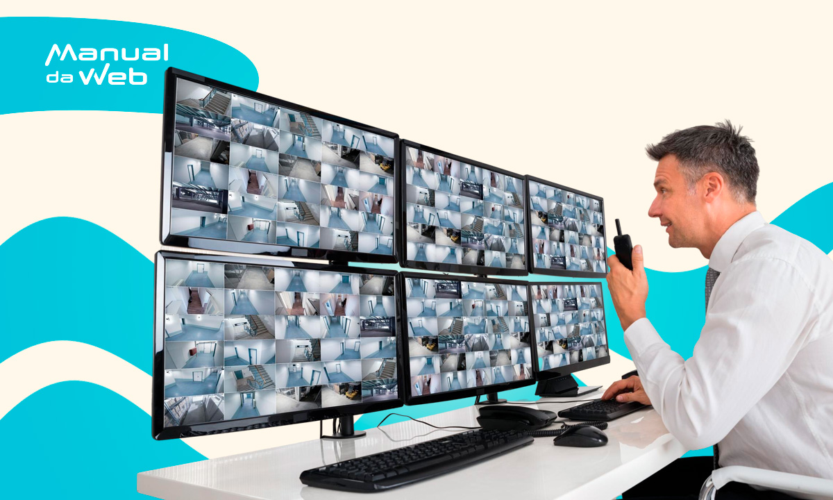 Monitor de câmeras de segurança