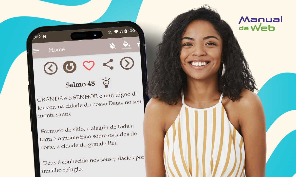 App grátis com salmos bíblicos diários para glorificar ao senhor