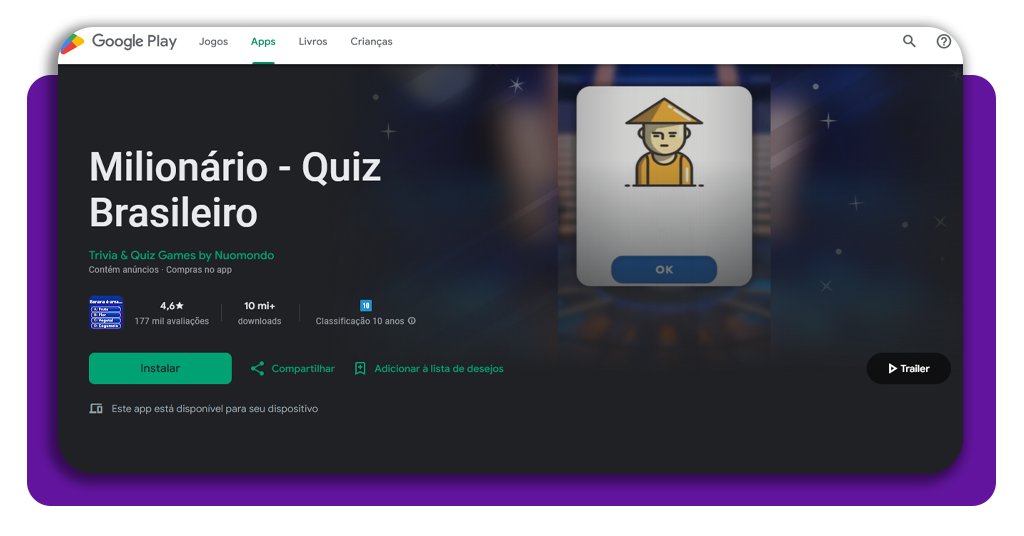 Jogo Milionário: aplicativo com mais de 10 mil perguntas 2 Jogo Milionário