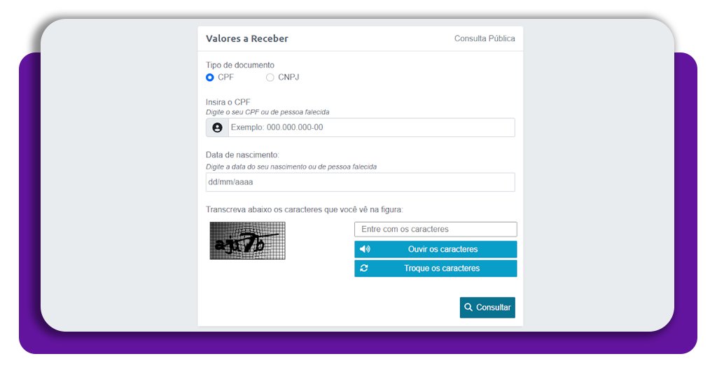 Valores a receber no CPF mesmo com nome sujo