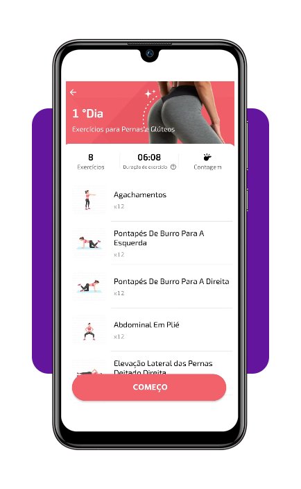 Aplicativo para treinar glúteos