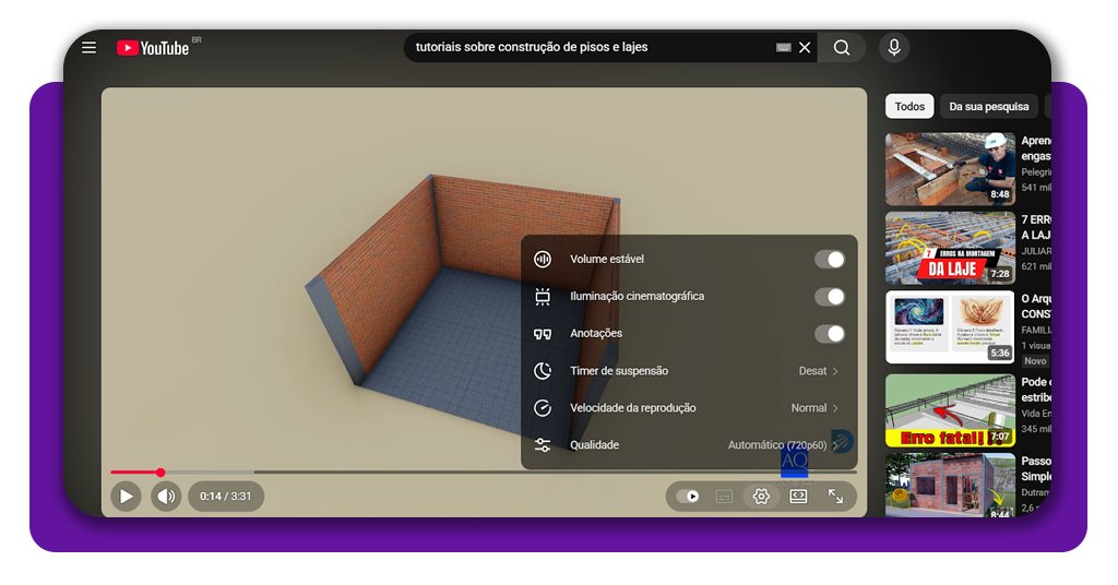 Construção de pisos e lajes