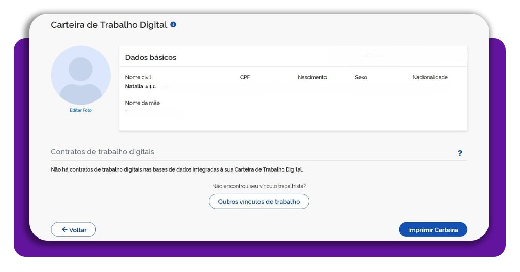 Acessar a carteira de trabalho online