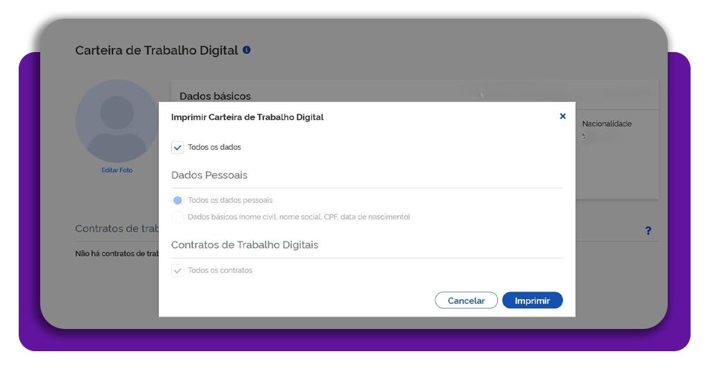 Acessar a carteira de trabalho online