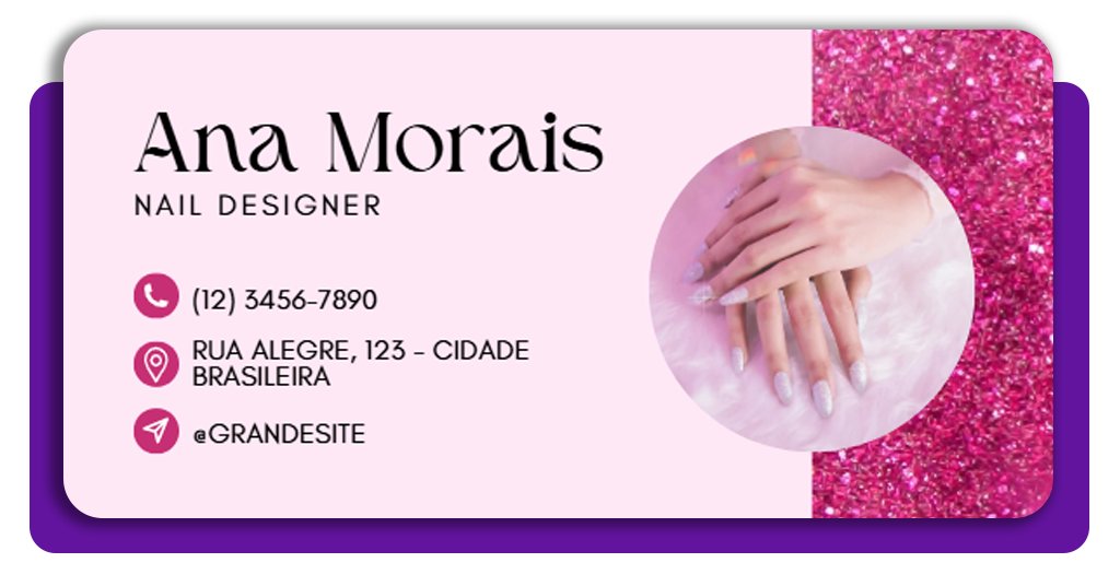 Cartão de visita de manicure