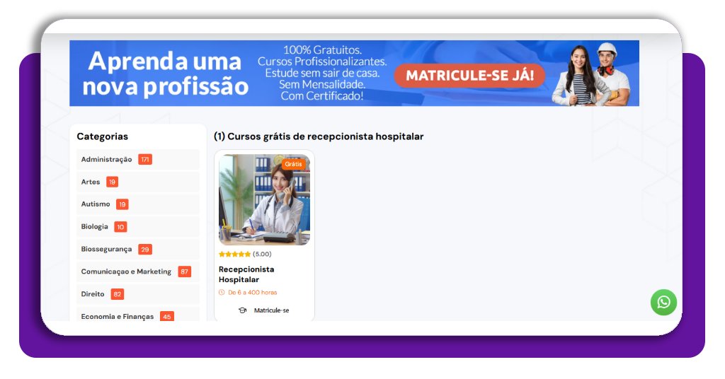 Curso online de recepcionista hospitalar