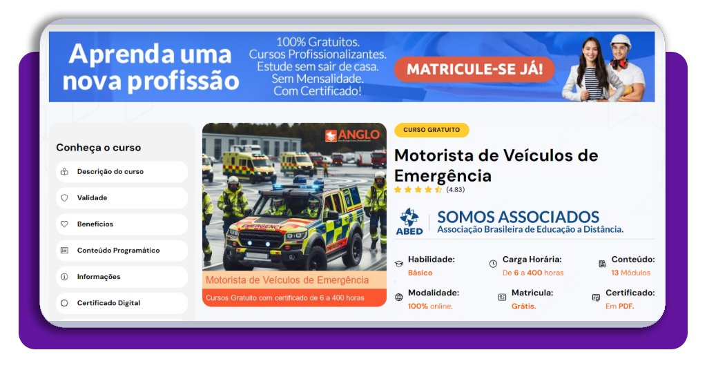 Motorista de veículos de emergência