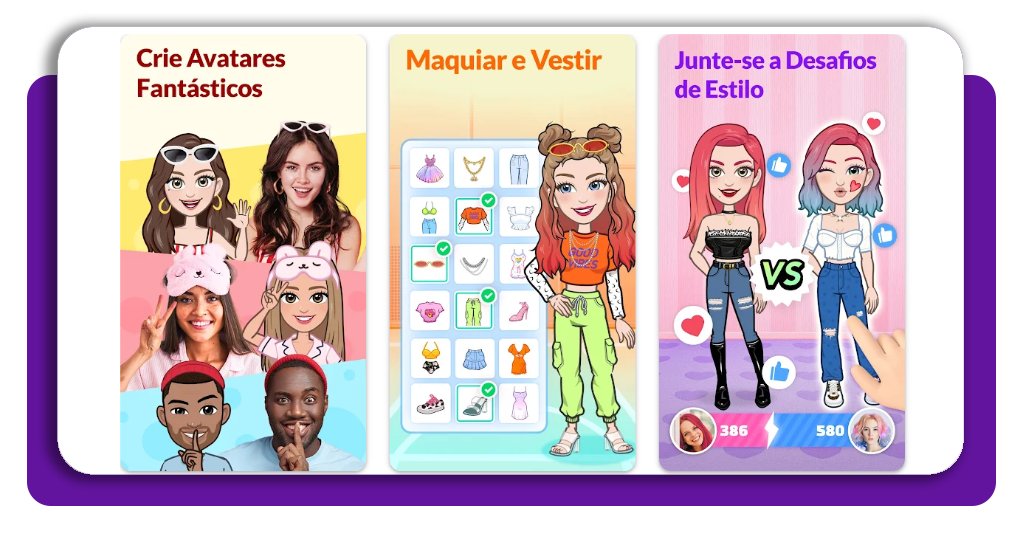 Avatares e figurinhas personalizadas