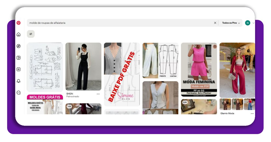 Molde de roupas de alfaiataria