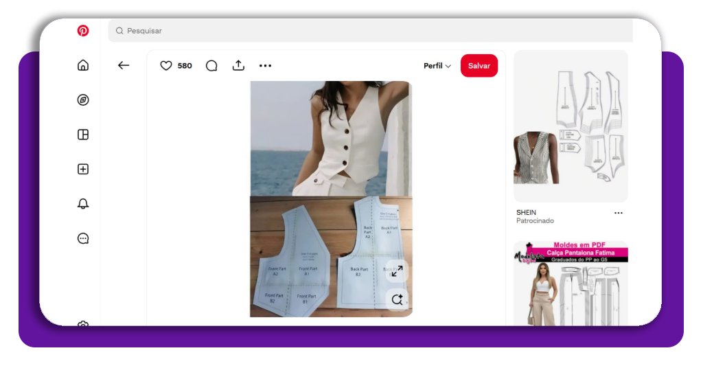 Molde de roupas de alfaiataria