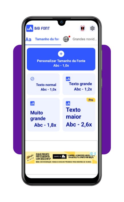 Aumentar o tamanho da letra no celular
