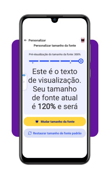 Aumentar o tamanho da letra no celular
