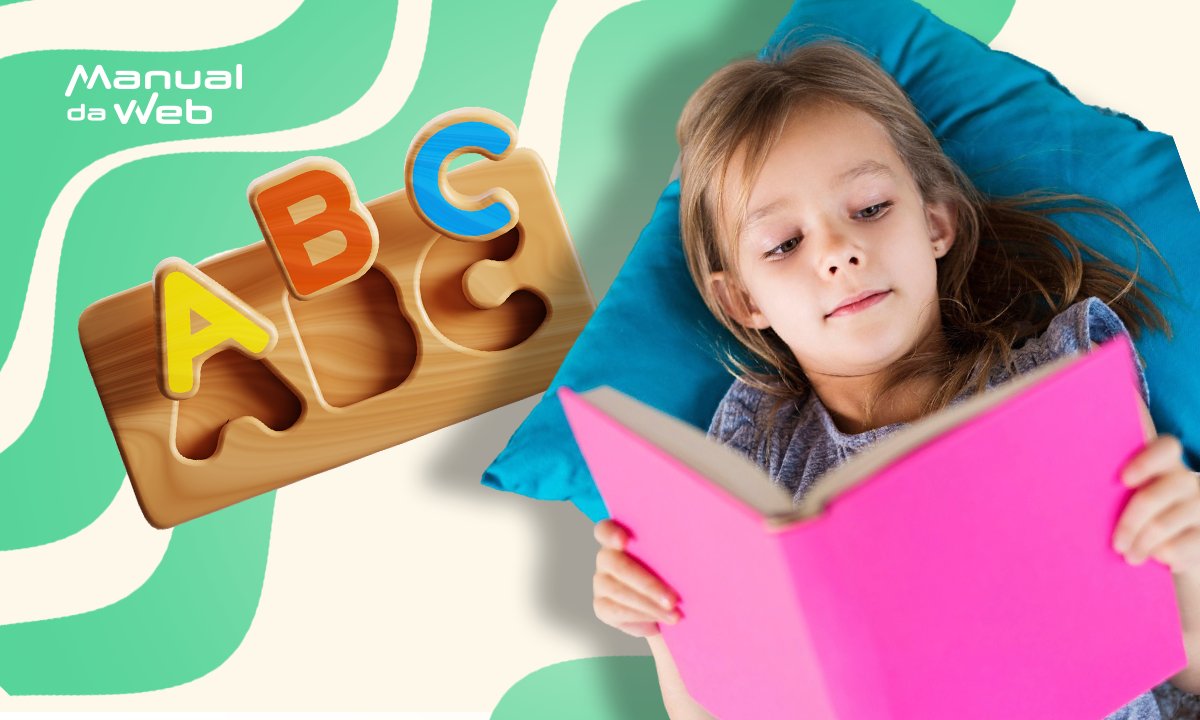 App grátis de alfabetizar que ensina crianças a ler e escrever em casa
