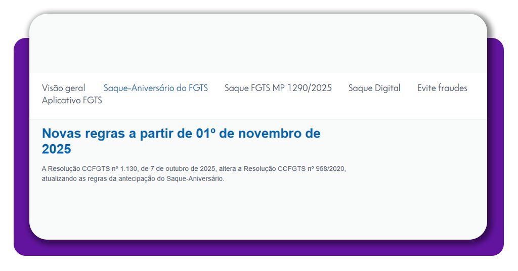 Calendário do FGTS 2026