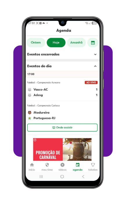 Acompanhar os resultados do seu time
