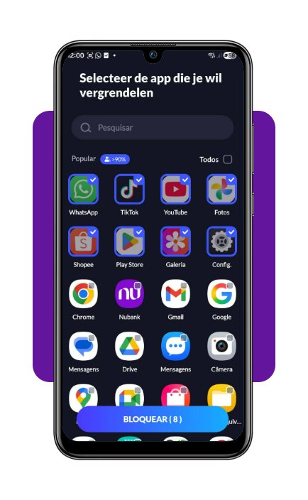 Colocar senha no app de fotos