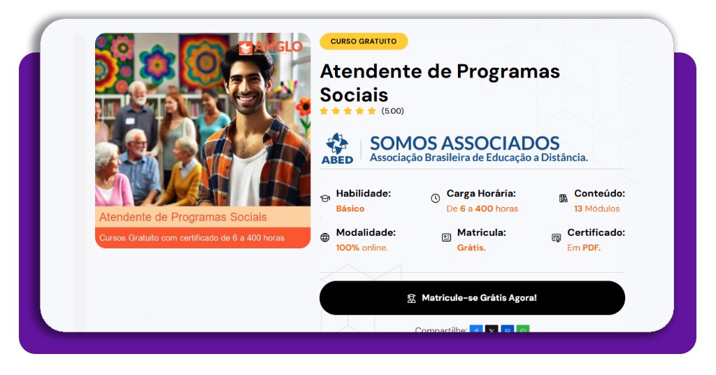 Atendente de programas sociais