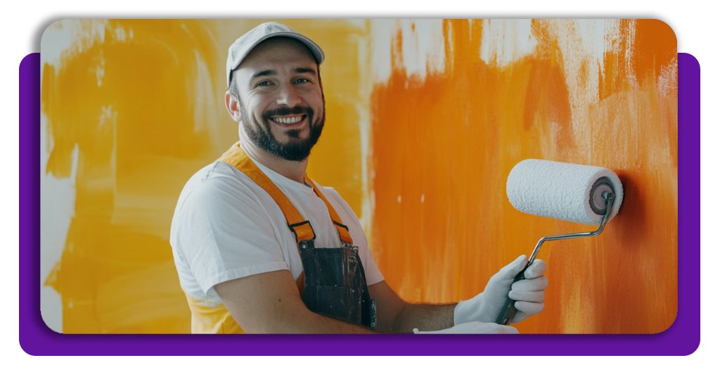 Auxiliar de pintura de prédio