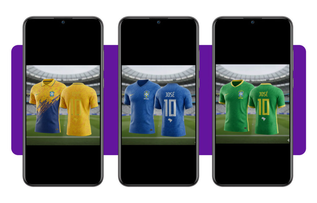 Camisas de times com o seu nome