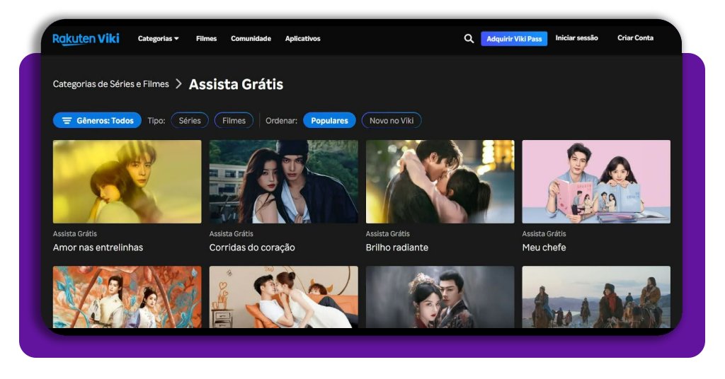 Programas e doramas asiáticos