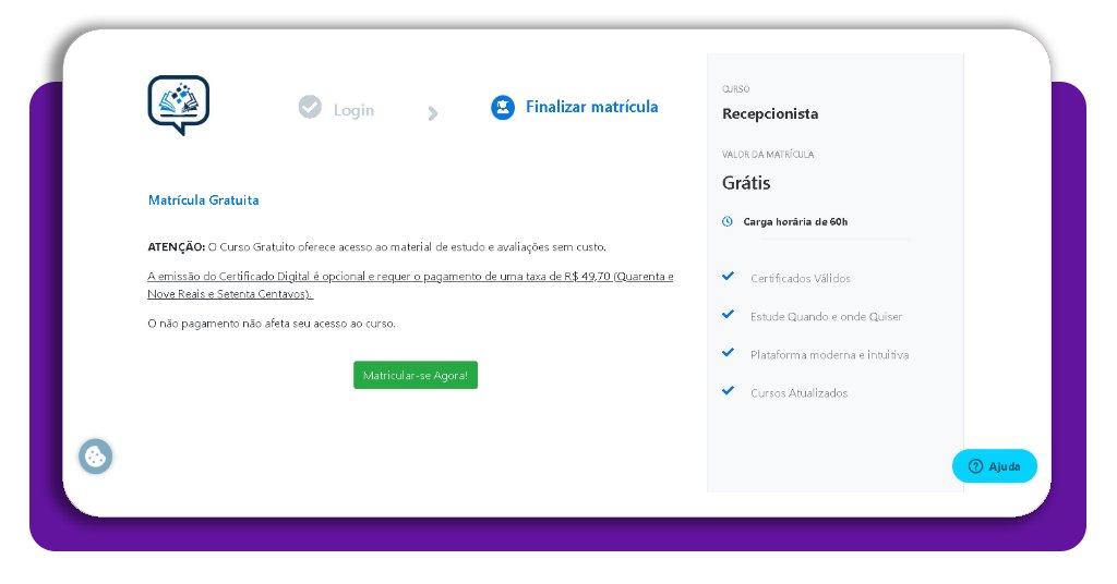 Recepcionista de academia