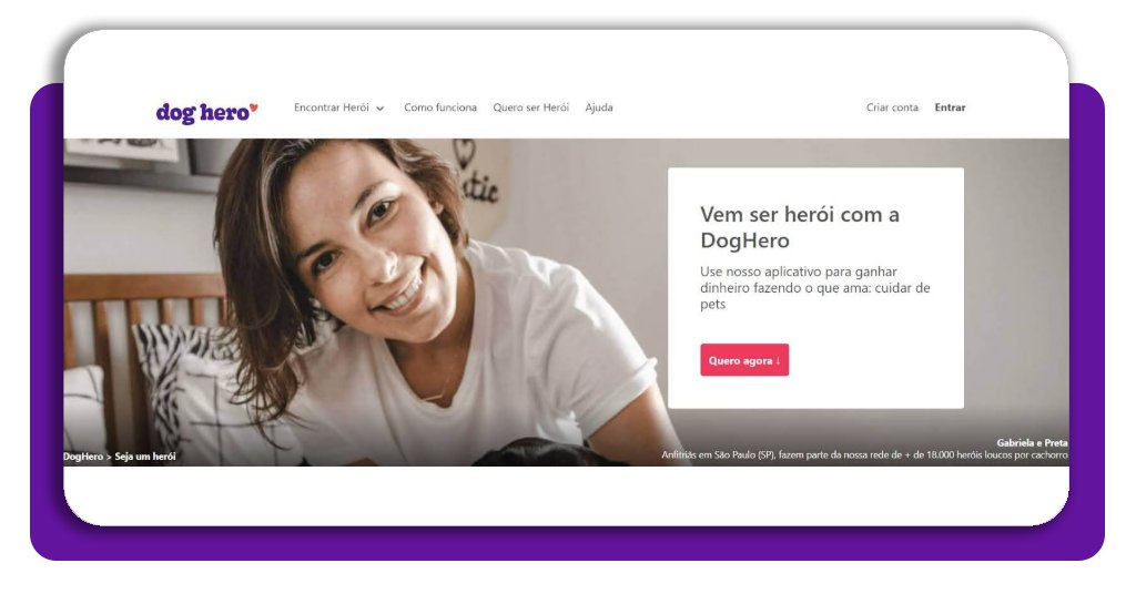 Renda extra cuidando de pets