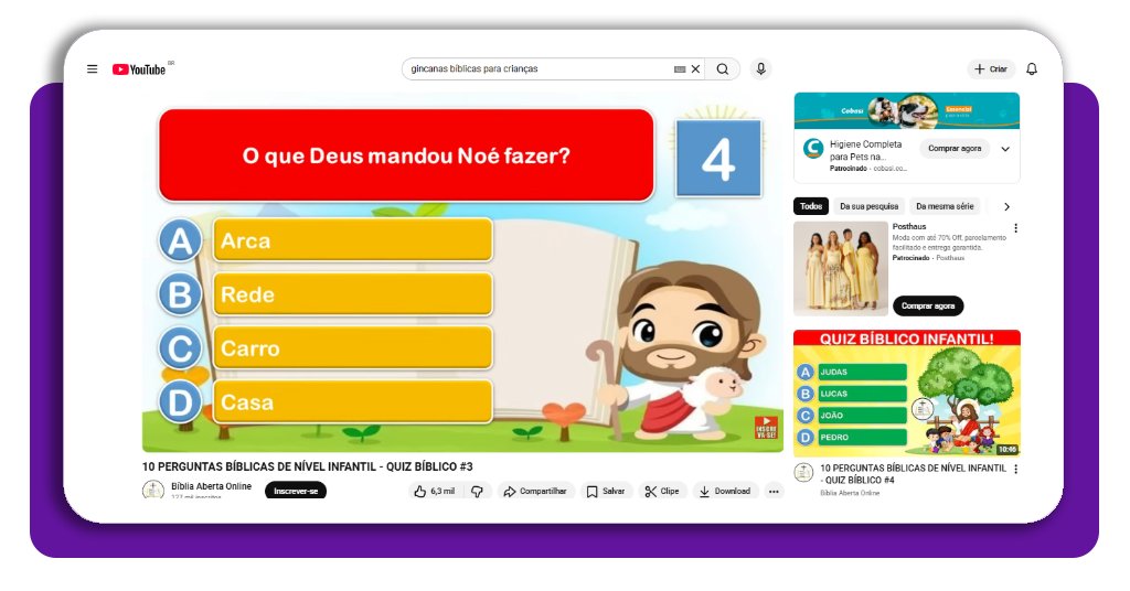 10 gincanas bíblicas para fazer com crianças — descubra mais no app 5 Gincanas bíblicas