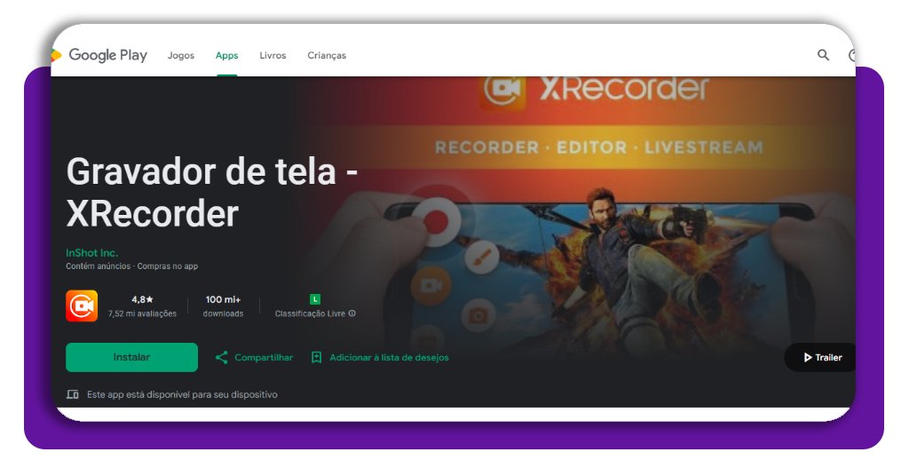 Gravar a tela do celular com voz