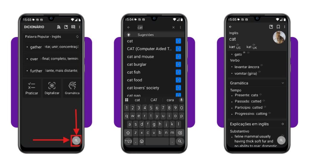 Dicionário de inglês online