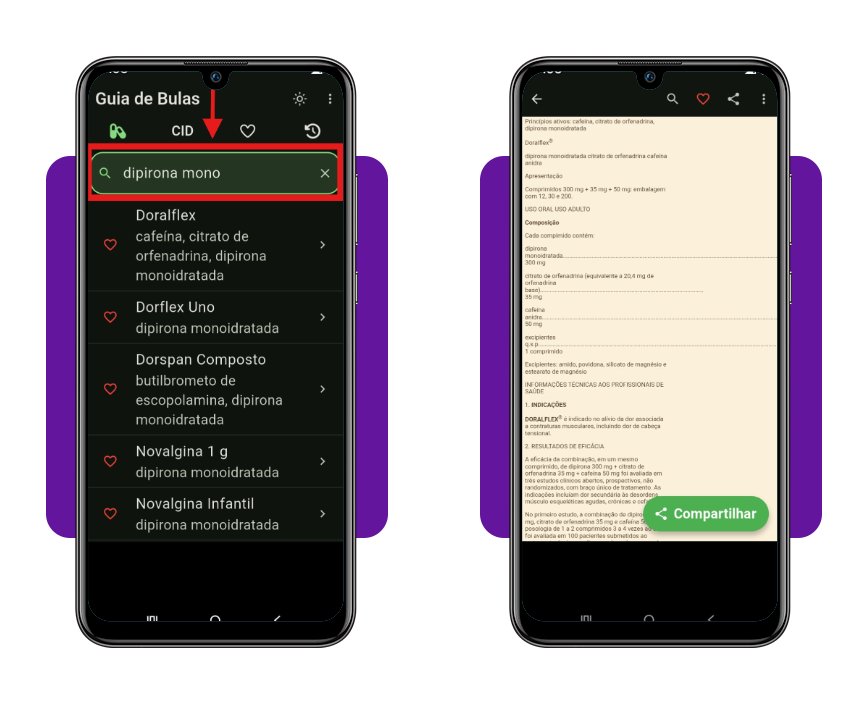 Bula de um remédio pelo celular