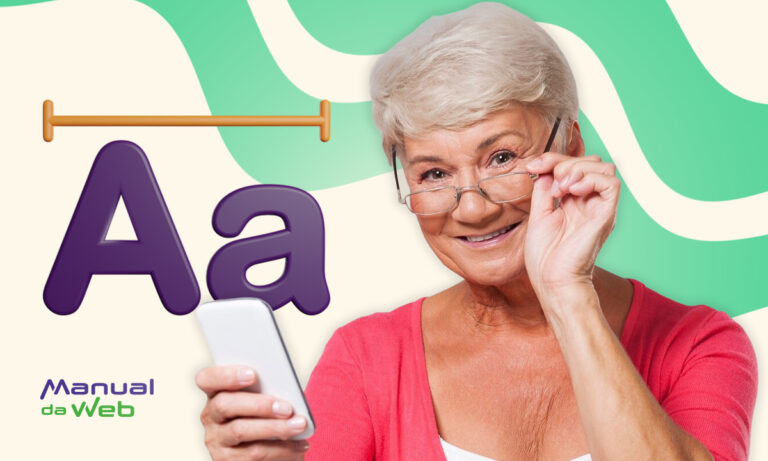 Teclado com letras grandes