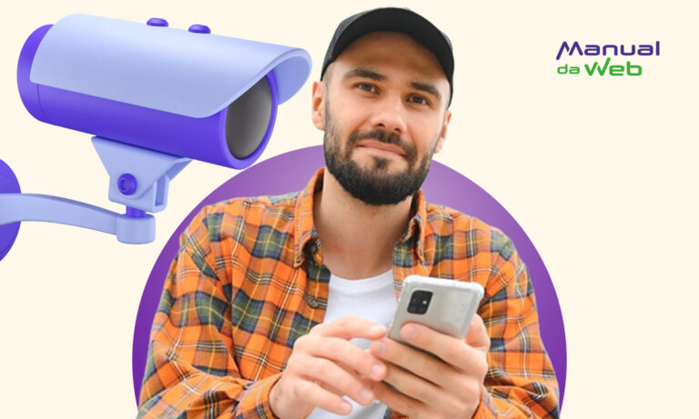 Celular antigo em câmera de segurança