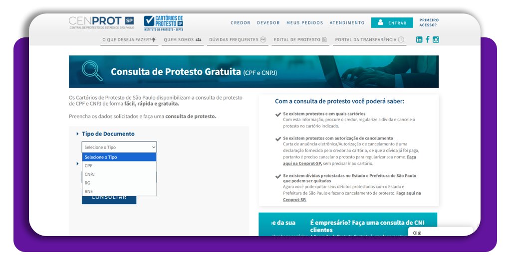 Corpo 1 Consultar CPF cartorio