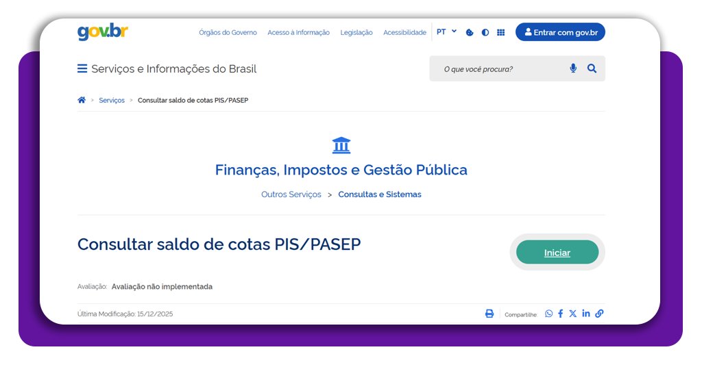 Corpo 1 Consultar PIS de falecido