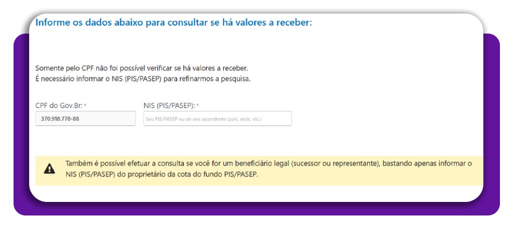 Corpo 1 Consultar cotas PIS