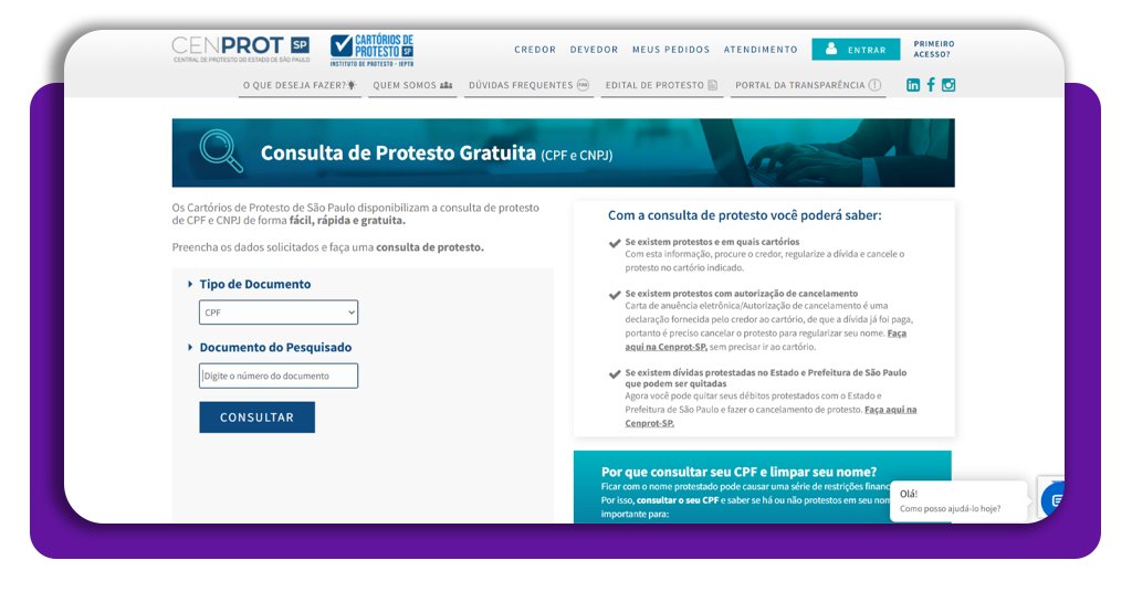 Corpo 2 Consultar CPF cartorio
