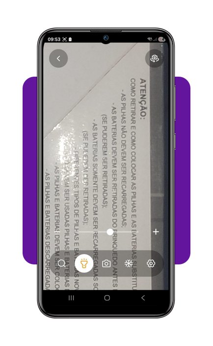 Corpo 3 Lupa ler embalagens