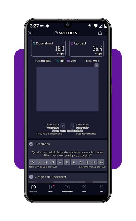 Corpo 3 Teste velocidade internet