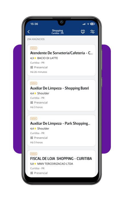 Corpo 4 Vagas em shopping
