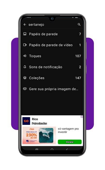 Música sertaneja como toque do celular