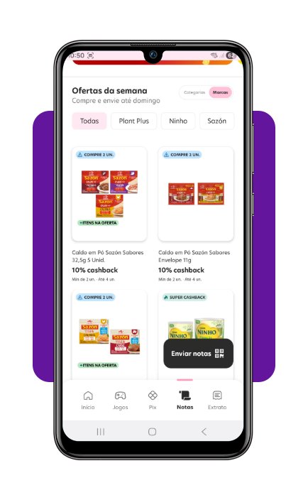 Dinheiro de volta na nota fiscal