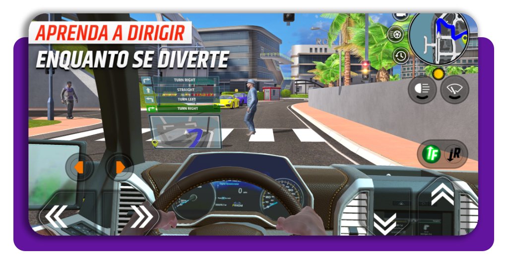 Aprenda a estacionar e fazer baliza neste simulador 3D grátis 2 O Car Driving School Simulator oferece cenários 3D, desafios de estacionamento e prática de baliza para quem está se preparando para a CNH