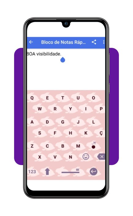 Letras do teclado do celular