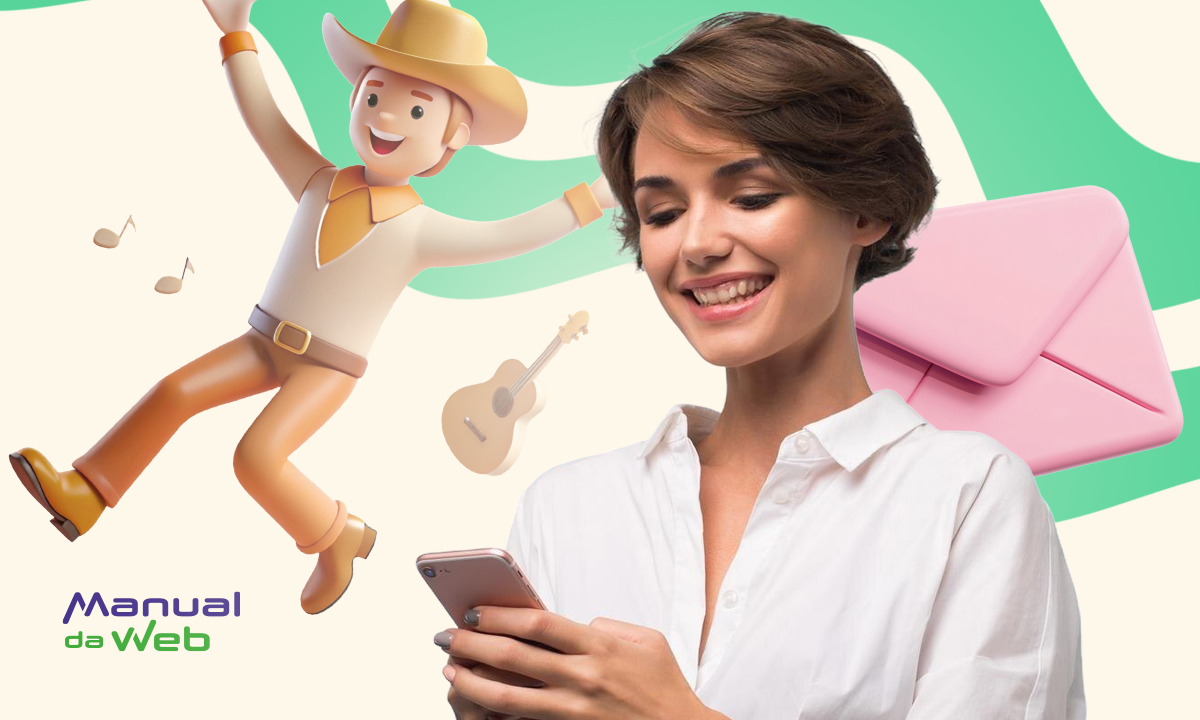 Crie seu convite de aniversário com música sertaneja em segundos