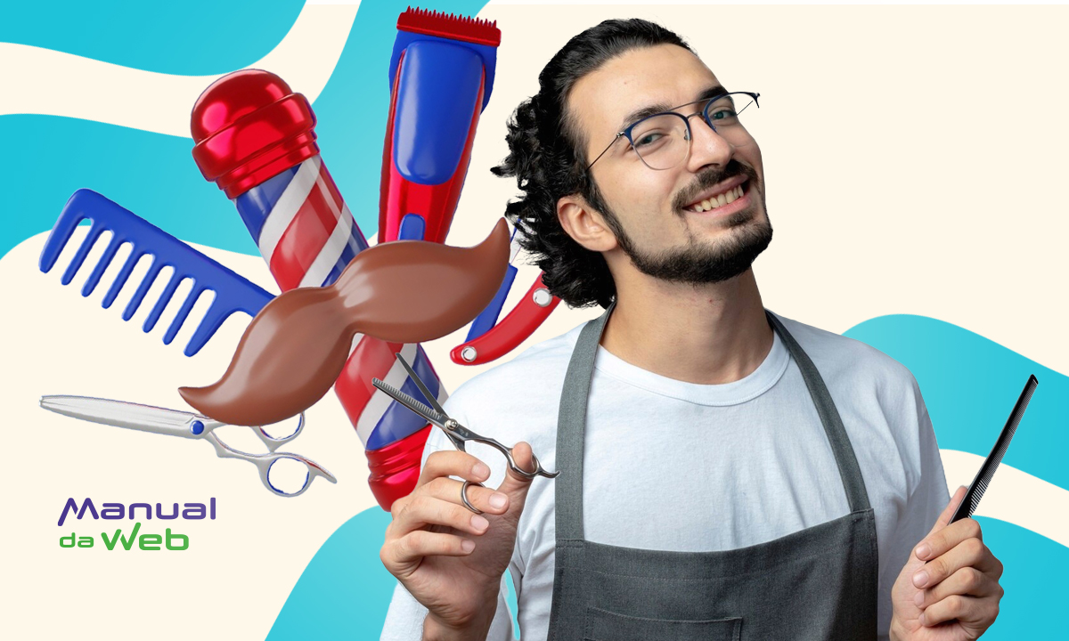 Corte masculino com aulas em vídeo