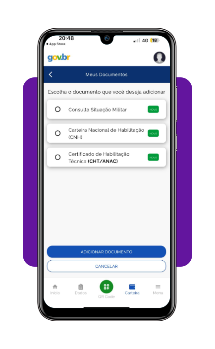 Desbloqueie a CNH Digital oficial no seu celular de graça 4 Tela mostrando a CNH Digital ativada no aplicativo