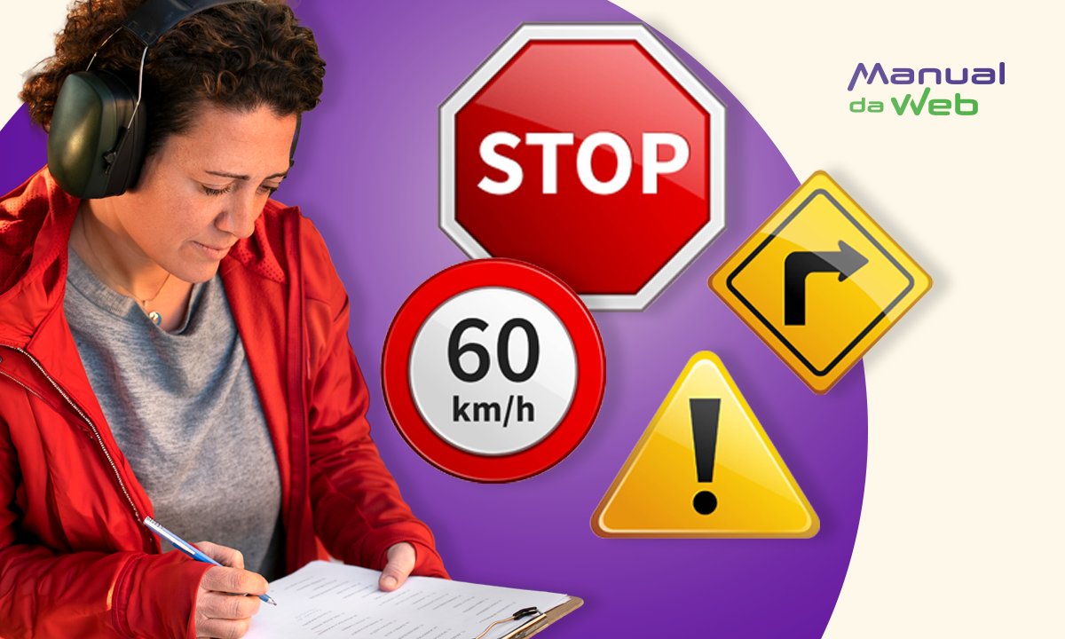 App grátis para decorar placas de trânsito para prova da CNH